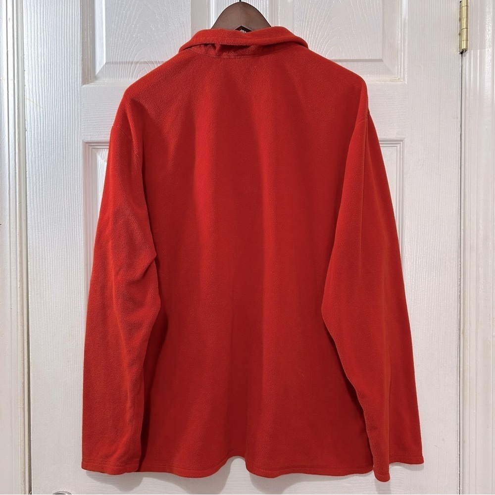 The North Face Quarter Zip Pullover Men's Polartec Red Orange Size XL - Picture 2 of 7